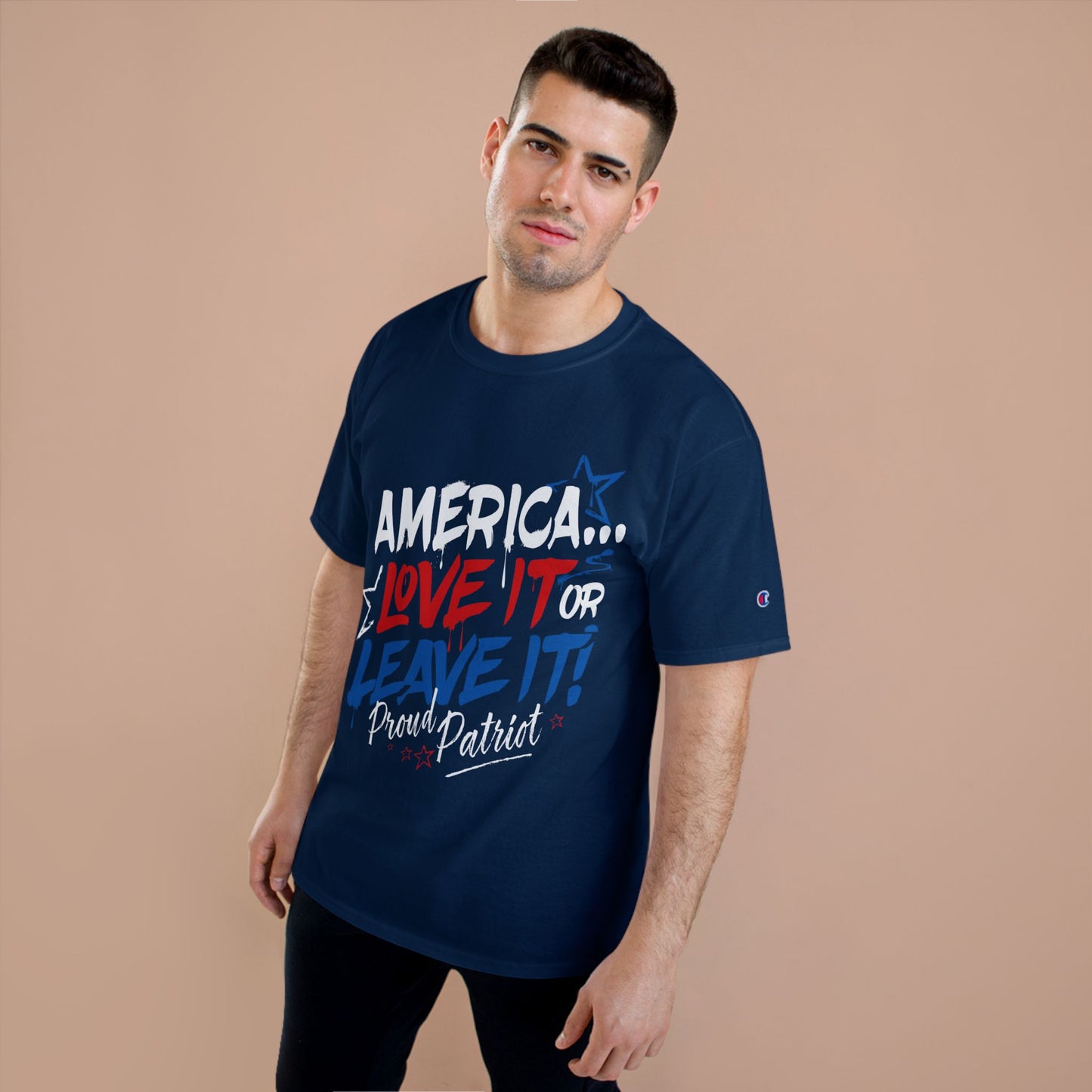 America... Love It Or Leave It Champion Tee