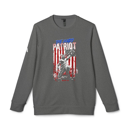 Die Hard Patriot Adidas Fleece Crewneck Sweatshirt - Front Design