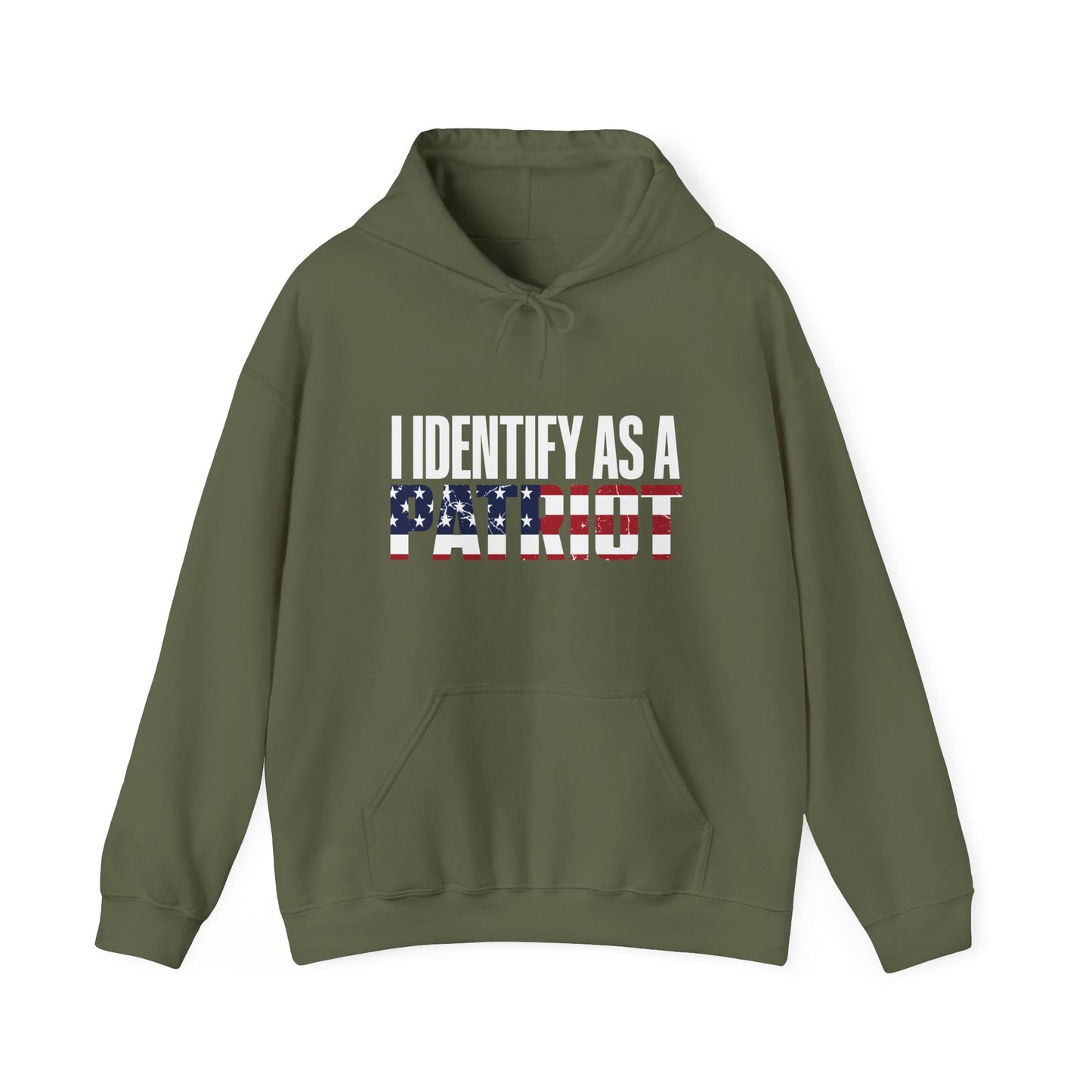 I Identify As A Patriot Hoodie - Front Design