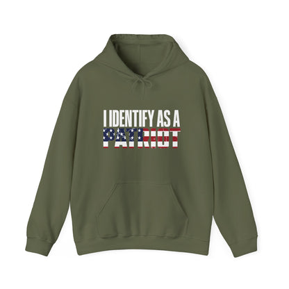 I Identify As A Patriot Hoodie - Front Design