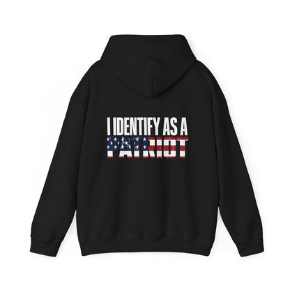 I Identify As A Patriot Hoodie - Back Design