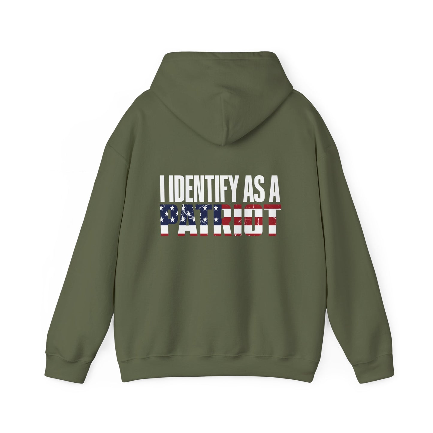 I Identify As A Patriot Hoodie - Back Design