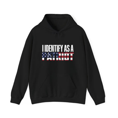 I Identify As A Patriot Hoodie - Front Design