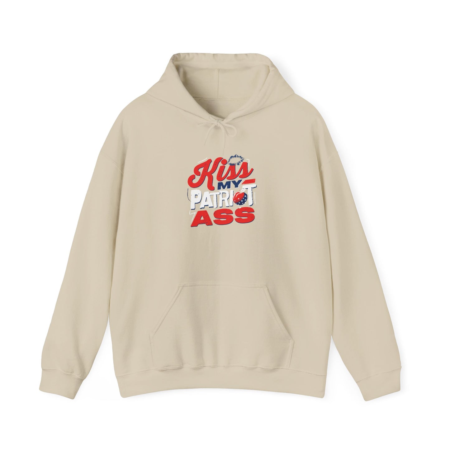 Kiss My Patriot Ass Hoodie - Front Design