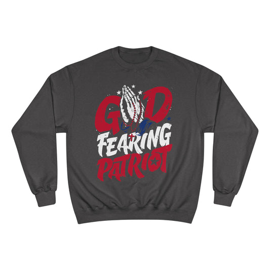 God Fearing Patriot Champion Sweatshirt - Front Design